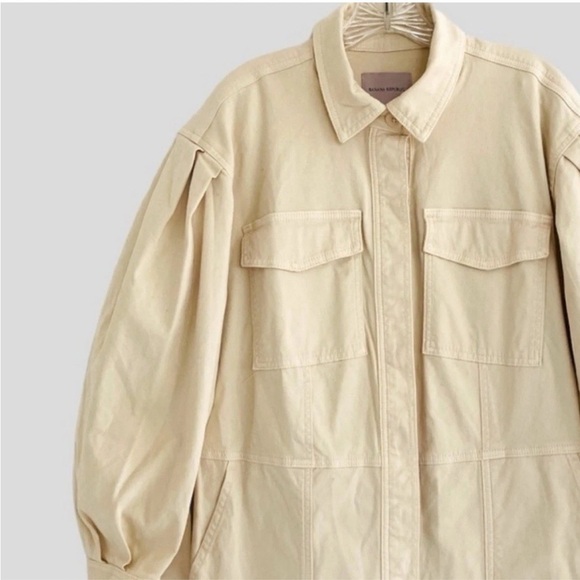 NEW Banana Republic Moleskin Flightsuit Jumpsuit Beige SMALL Womens $190 - Picture 7 of 13